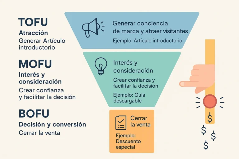 Etapas del funnel de ventas, metriblog