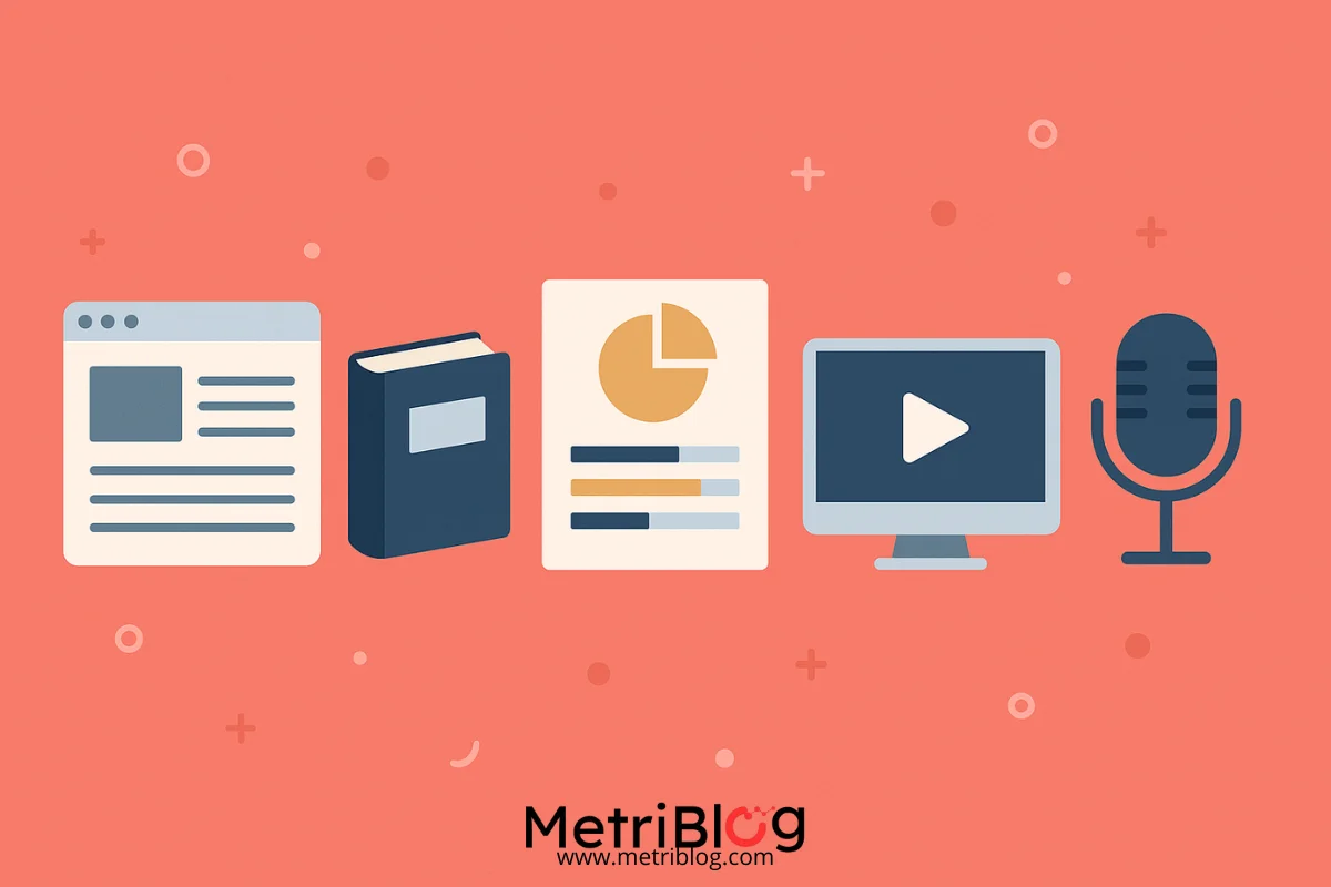 Tipos de Contenido en Marketing Digital, Metriblog