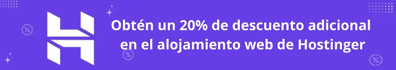 20% de descuento en hostinger